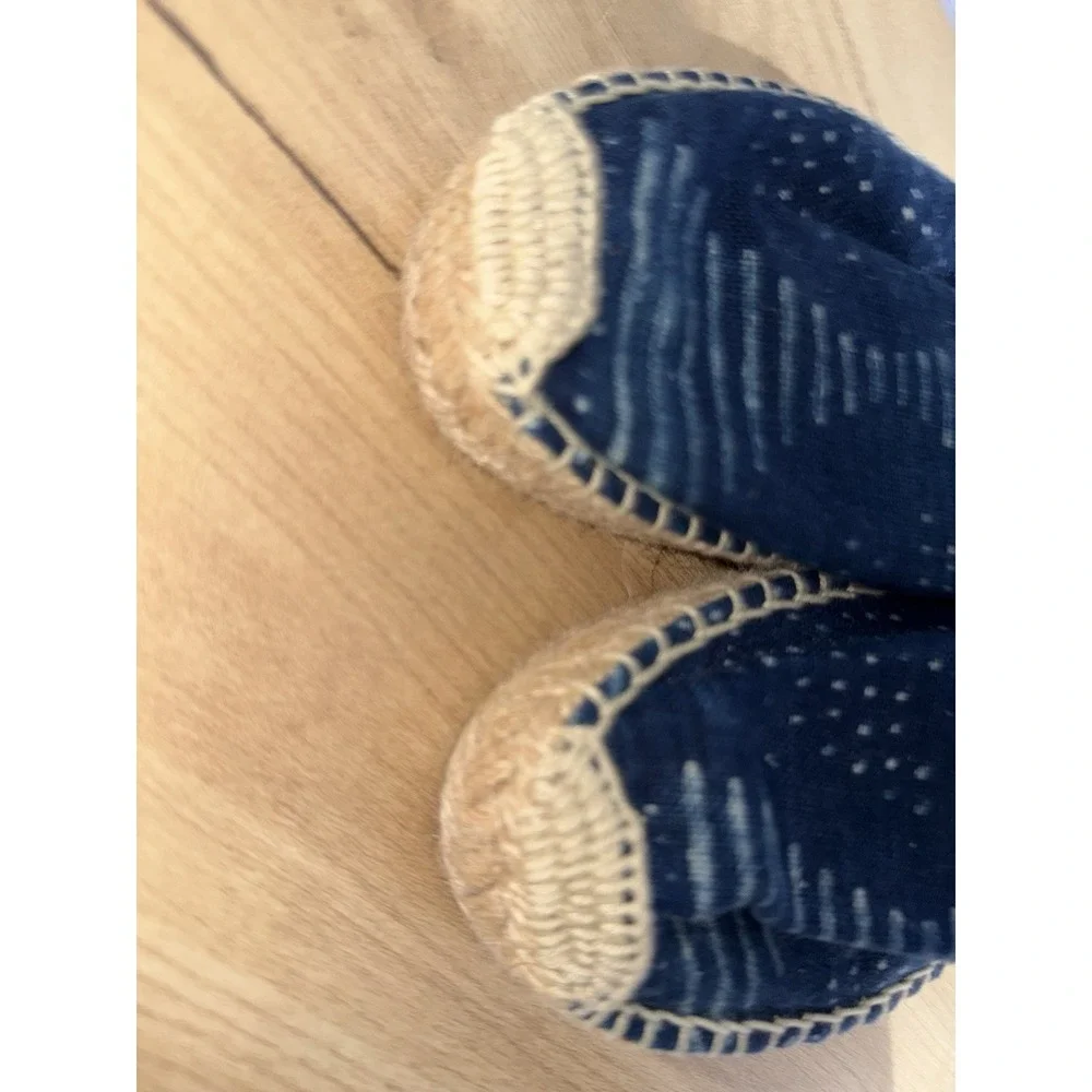 Soludos Women's‎ Espadrille Flats Blue Denim Patchwork Slip-On Size 8 EUR 38.5 Z